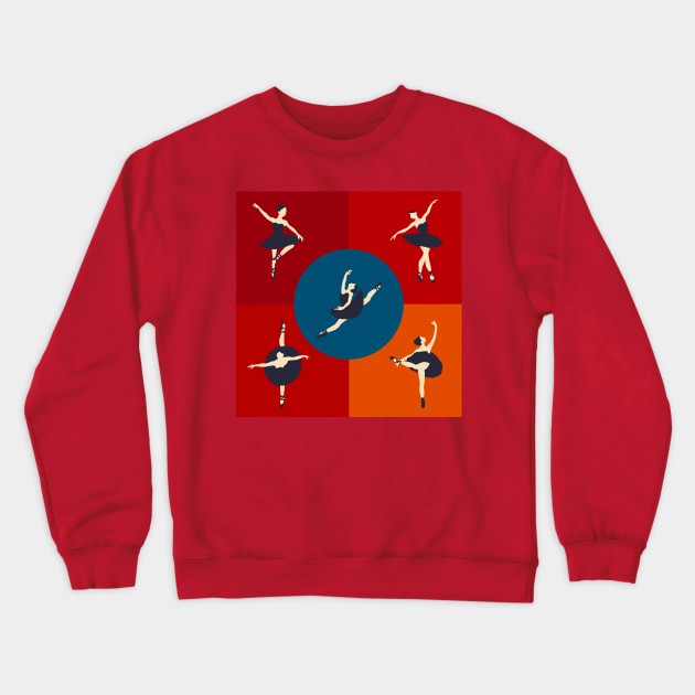 5 classic dancers in tutu Crewneck Sweatshirt by Mimie20